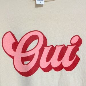 Oui Bella Canvas Cream Short Sleeve Tee 100% Cotton
